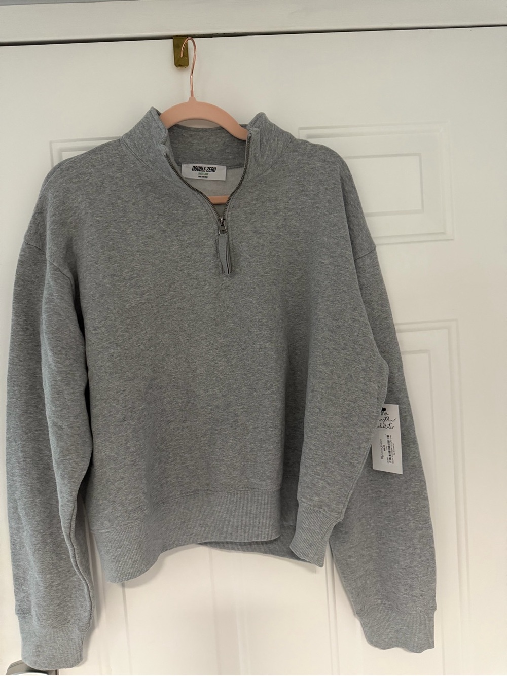 Double Zero Heather Gray Half-Zip Pullover